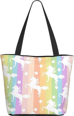 AOOEDM Colorful Unicorns Horse (2) Ladies Shopping Bag 13x11x7in.The Perfect ValentineS Day Gift.It Is The Best ValentineS Day Gift For Mom, Daughter, Wife,E