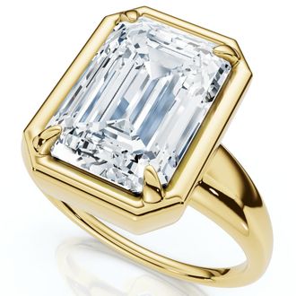 Pompeii3 Certified 4Ct Emerald Cut Diamond Club Engagement Ring 14k Gold Lab Grown