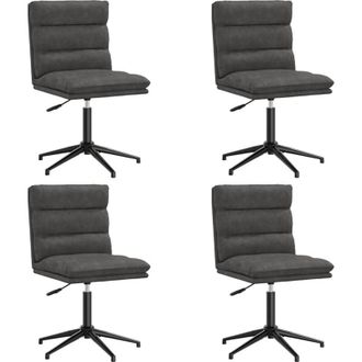 vidaXL Vidaxl - Sillas De Comedor 4 Unidades Cuero Sint&eacute;tico Negro