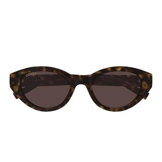 Gucci Sunglasses, unisex, Brown, Size: 52 MM Narrow Cat-eye Sunglasses