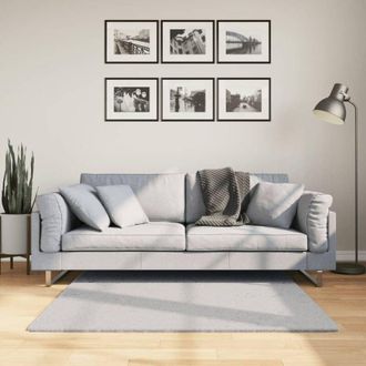 vidaXL Rug HUARTE Short Pile Soft and Washable Grey 120x120 cm vidaXL