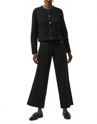 Joseph Ribkoff Sweater Knit Straight Leg Pants In Black
