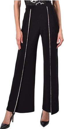 Frank Lyman Design Zwarte Broek Model 218004 - Dames - Wijde Broeken - Zwart - XL - Broeken