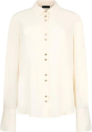 Liu Jo Camisa de georgette de viscosa - Blouses & Shirts - Mujer - Blanco - XL