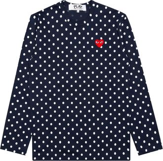 Comme Des Garçons T-shirt a pois - Blu