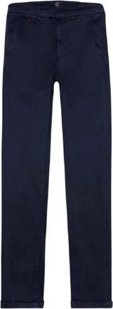 Sartoria Tramarossa Blauwe Broek met Amerikaans Zakontwerp - Heren - Regular Fit Jeans - Blauw - W34 - Katoen - Jeans