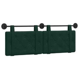 vidaXL Cabecero Colgante Verde Oscuro Terciopelo Vidaxl