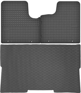 OEM Renault Trafic Iii Van A Partir De 2014 Set - Alfombrillas De Goma Para Coche + Alfombrilla Para Maletero