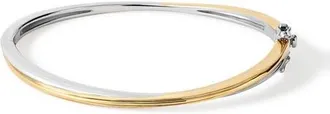 Astley Clarke Aurora Weave Mixed Metal Bangle in Gold at Nordstrom