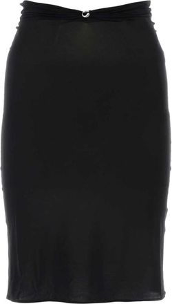 Coperni Ruched Waistband Midi Skirt - Dames - Midirokken - Zwart - S - Rokken