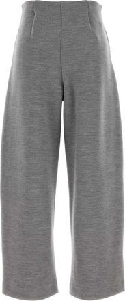 Max Mara Womens Grey Wool Blend Ebrien Pant Grigio Chiaro Pantaloni Trousers