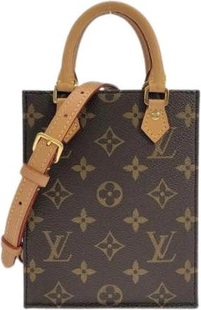 Louis Vuitton Pre-owned Petit Sac Plat Monogram Tas - Dames - Vintage Mini Tas - Bruin - ONE Size - Vintage
