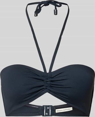 Marc O'Polo Bandeu-Bikini-Oberteil mit Innenpolsterung in Dunkelblau, Gr&ouml;&szlig;e L