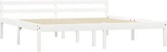 vidaXL Vidaxl - Estructura de cama sin colchón madera de pino blanco 160x200 cm