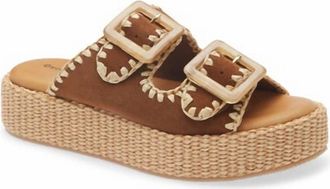 Chocolat Blu Womens Chia Sandal In Cinnamon Suede