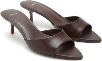 Mango Kitten Heel Sandal in Burgundy at Nordstrom, Size 6.5Us