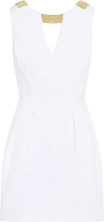 Elisabetta Franchi Abito corto con scollo a V - Bianco