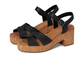 Toms Isla Womens Sandals Black : 9.5 B - Medium, Rubber/Suede