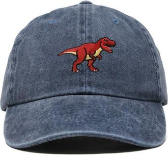 Dalix T Rex Dad Cap in Washed Navy Blue at Nordstrom