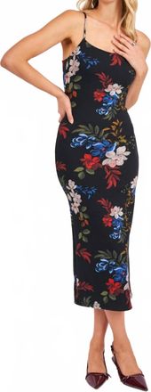 Sadie & Sage Four Seasons Stretch Maxi Dress In Black Multi