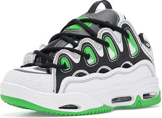Osiris D3 2001 Mens Skate Shoes White/Black/Green : 10.5 D - Medium, Textile