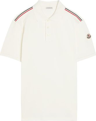 Moncler Logo-appliqu&eacute;d Piqu&eacute; Cotton Polo Shirt - White - Xxxl