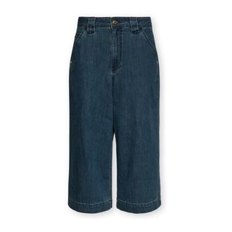 Elena Miro Wanda Cropped Wide Leg Jeans - Dames - Cropped Jeans - Blauw - 3XL - Katoen - Jeans