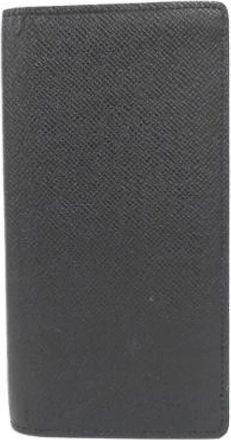 Louis Vuitton Pre-owned Wallets, male, Black, Size: ONE SIZE Pre-owned Taiga Long Bifold Wallet