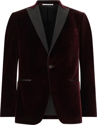 Pal Zileri Bordeaux Cotton Mens Blazer