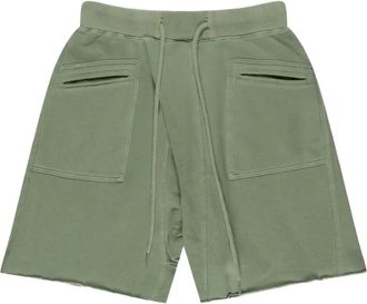 R13 drawstring-waistband shorts - Groen