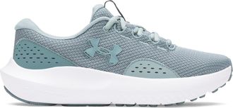 Under Armour Womens Charged Surge 4, Comfortable Womens Runners with Breathable Mesh Upper Design, Durable and Responsive Ladies Trainers,Serpentine / Jasper Blue 