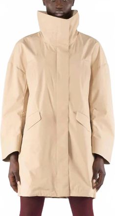 OOF Wear Long Water Repellent Jacket In Sand
