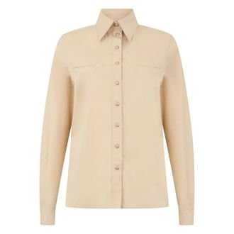 Alberta Ferretti Long-sleeved Shirt - female - Alberta Ferretti - Shirts - Beige - S - Blouses & Shirts