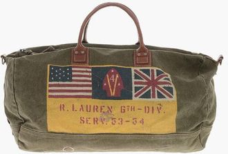 Ralph Lauren Canvas ARMY Travel Bag with Print size Unica