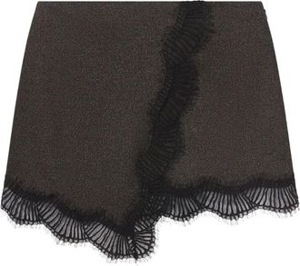 A.L.C. Gonna Sophia mini con rifinitura in pizzo - Marrone