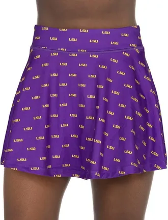 ZooZatZ Womens ZooZatz Purple LSU Tigers All-Over Print Flowy Skort at Nordstrom, Size X-Large