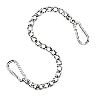 OEM Cadena De Acero Inoxidable 304-66 Cm Para Silla Colgante - Con Dos Mosquetones - Hasta 250 Kg - Para Saco De Arena - Extensi&oacute;n Para Silla Colgante Y H