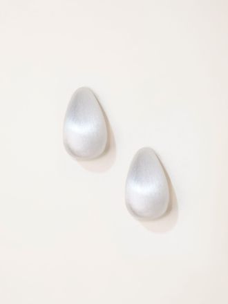 Fat Face FatFace Brushed Stud Earrings in Silver Tone