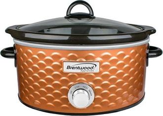 Brentwood Slow Cooker Scallop Pattern in Copper at Nordstrom