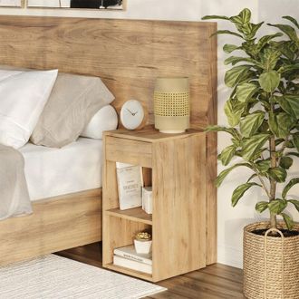 Vicco Mesilla De Noche Dany, Roble Dorado, 35 X 65 Cm Con 1 Caj&oacute;n, Vicco