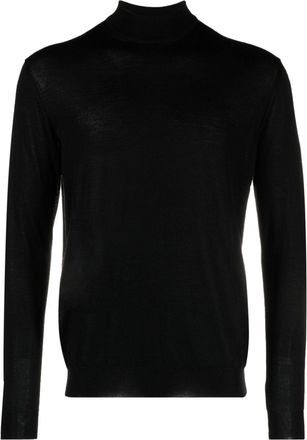 Malo mock-neck sweater - men - Cashmere/Silk - 46 - Black