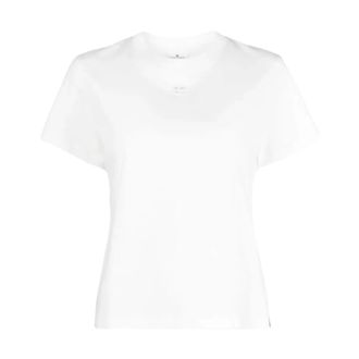 Courr&egrave;ges T-Shirts, female, White, Size: L Embroidered Logo T-Shirt