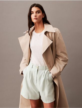 Calvin Klein Womens Soft Twill Relaxed Short - Grey - 24