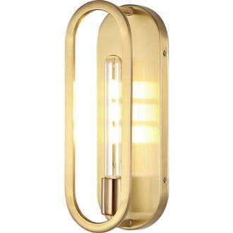 Jonathan Y Designs Emilia 1-Light Modern Bohemian Iron LED Sconce in Brass Gold at Nordstrom