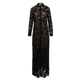 Anne Fontaine Violeta Semi-Sheer Floral Lace Long Dress in White at Nordstrom, Size 42 Eu