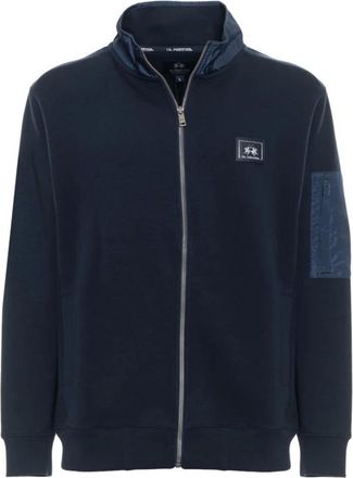 La Martina Zip-through Sweatshirt - Heren - Sweatshirts & Hoodies - Blauw - Maat: 2XL Katoen