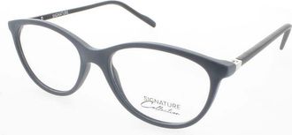 Signature Ladies Blue Rectangular Eyeglass Frames S7009MatteBlue51