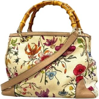 Gucci Pre-owned Handbags, female, Multicolor, Size: ONE SIZE Pre-owned Vintage Canvas Handbag