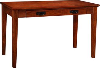 Leick Home Mission Solid Wood Writing Computer Desk With Keyboard Drawer