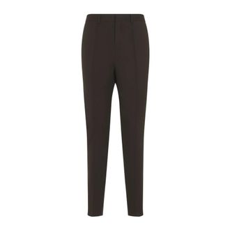 Celine Celine - Slim Fit Broek - Heren - Broeken - Bruin - Maat: L Wol